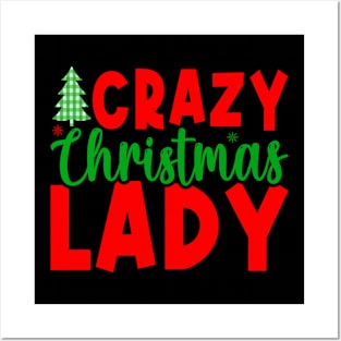 Crazy Christmas Lady Posters and Art